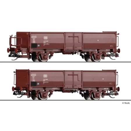 Tillig 01105 - 2 wagony E 037 z węglem, DB, ep. IV