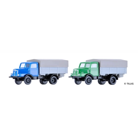 Tillig 19018 - Zestaw 2 ciężarówek IFA H3A