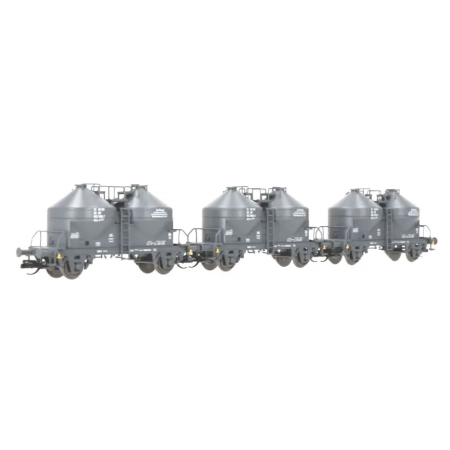 Tillig 502353 - Zestaw 3 wagonów silosów cementu Ucs-v 9122, DR, Ep.IV