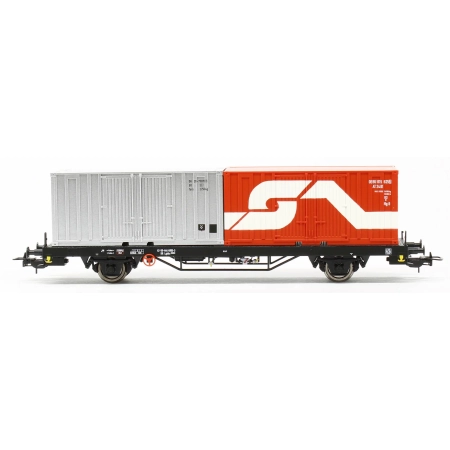 Tillig 502378 - Wagon Lgkks 4444 der DR z kontenerami (DR, ÖBB)