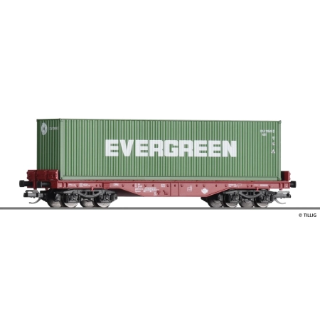 Tillig 502550 - Wagon platforma z kontenerem