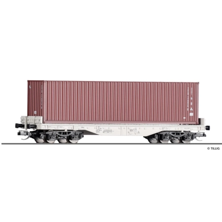 Tillig 502554 - Wagon platforma z kontenerem