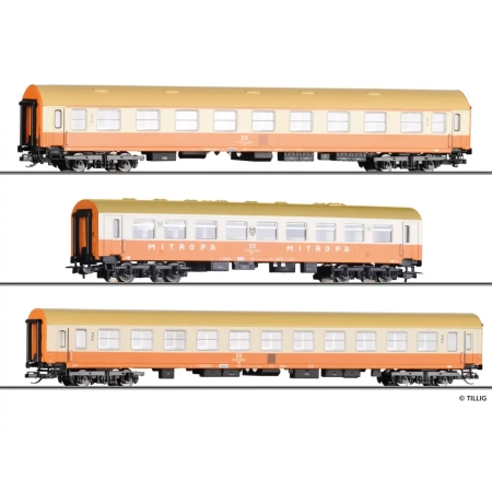Tillig 70064 - 3 wagony 'Städteexpress', DR, ep.IV
