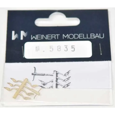 Weinert 5835 - Płozy hamulcowe TT. Zestaw 5 sztuk plus stojak