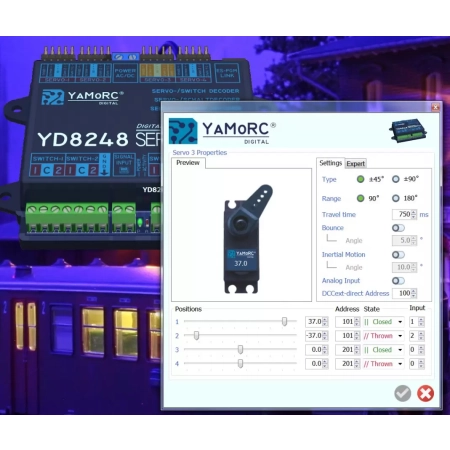 YaMoRC YD8248 - Dekoder funkcyjny 4x Servo + 8x do sygnalizacji