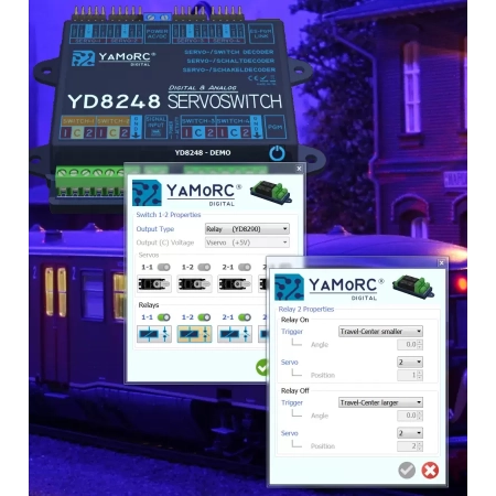 YaMoRC YD8248 - Dekoder funkcyjny 4x Servo + 8x do sygnalizacji