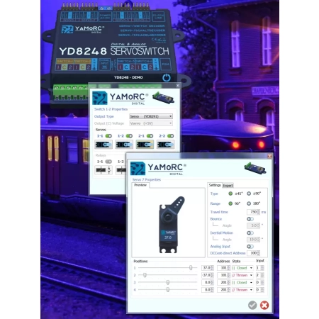 YaMoRC YD8248 - Dekoder funkcyjny 4x Servo + 8x do sygnalizacji