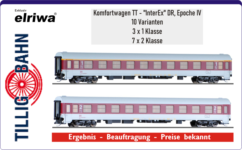 Tillig TT Komfortwagen 'InterEx', DR, ep.IV (DE)