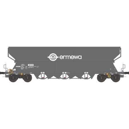 NME 514604 - Wagon do przewozu zboża Tagnpps 101m³ "ERMEWA", ciemnoszary.