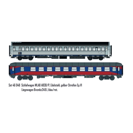 L.S. Models 46048 - Zestaw 2 wagonów sypialnych, TRI, Ep.VI