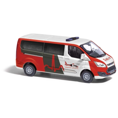 Busch 52429 - Ford Transit Custom Bus Johanniter ratownictwo lotnicze, 2012 r.