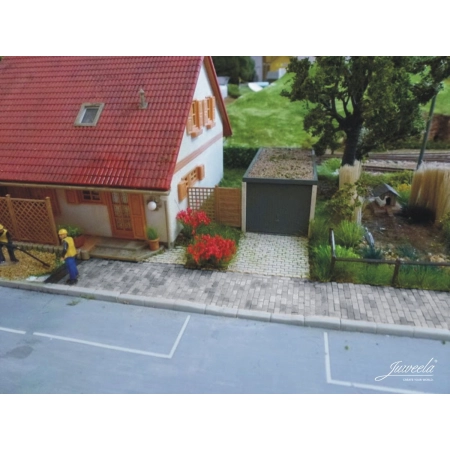 Juweela 28231 - Kostka brukowa drogowa i chodnikowa szara, mix, 10000 sztuk, 1: 87, H0