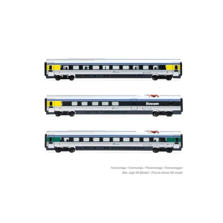 Arnold HN3504 - Zestaw 3 wagonów pasażerskich ETR 610 „Cisalpino”, FS, Ep.VI