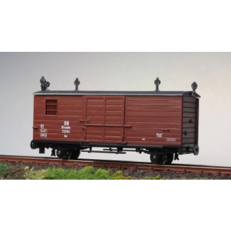 Technomodell 54282 - Wagon towarowy kryty, DR, Ep.IIIa, brązowy