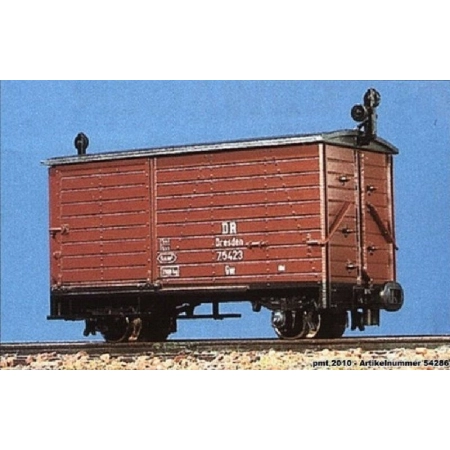 Technomodell 54286 - Wagon towarowy kryty, DR, Ep.IIIa, brązowy