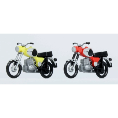 Kres 11261 - 2 motocykle MZ TS 250, czerwony i żółty