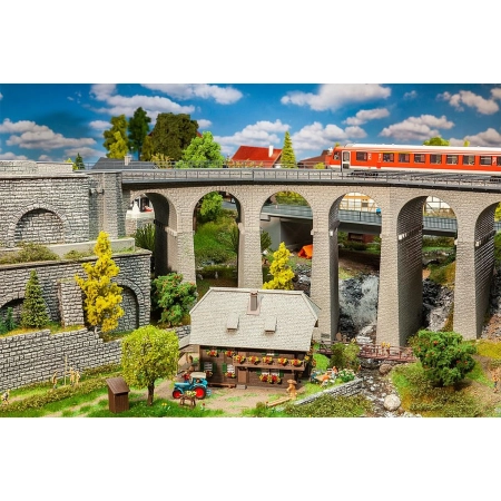 Faller 120466 - Wiadukt łukowy 2-torowy R1+R2