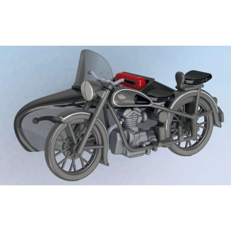Kres 10425 - Motocykl AWO425T z wózkiem bocznym