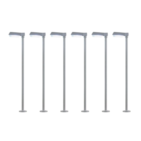 Viessmann 64976 - Nowoczesne oświetlenie uliczne, LED białe, zestaw specjalny 5+1