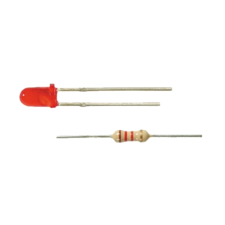 Viessmann 3550 - Dioda LED czerwona Ø 3 mm z rezystorem, 4 sztuki