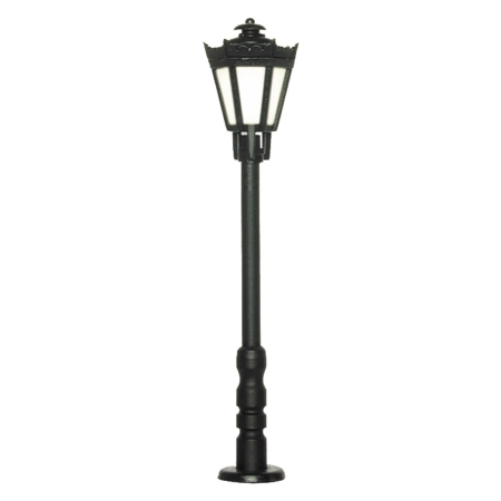 Viessmann 6070 - Latarnia parkowa czarna LED ciepłobiały