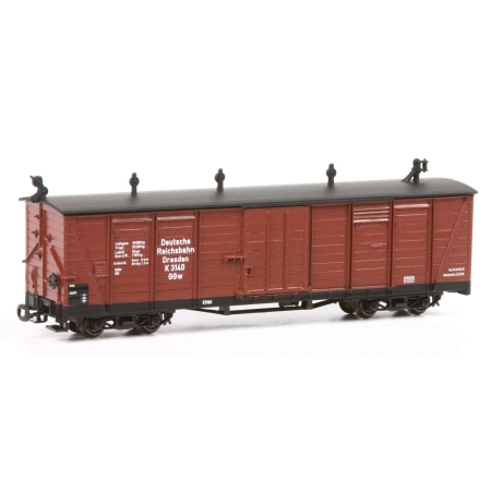 Technomodell 54408 - Wagon towarowy kryty, DRG, Ep.II, brązowy