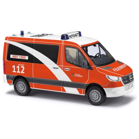 Busch 53459 - Mercedes-Benz Sprinter krótki straż pożarna Berlin, rok produkcji 2018