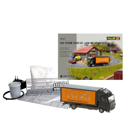 Faller 161491 - Samochód ciężarowy z zestawem startowym MB Atego Sixt
