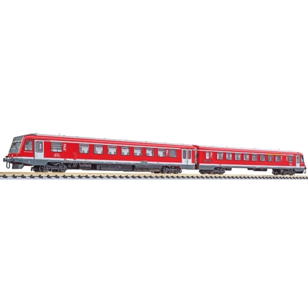 Liliput 163202 - Wagon silnikowy BR628.4/928.4 2-częściowy czerwony, DBAG, Ep. V