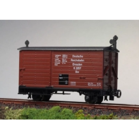 Technomodell 54212 - Wagon towarowy kryty, DRG, Ep.II, brązowy