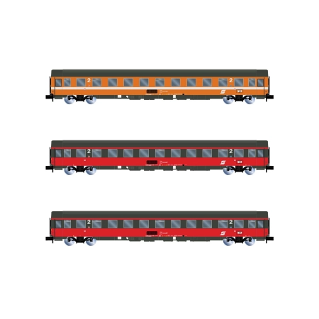 Arnold HN4391 - Zestaw 3 wagonów pasażerskich EuroCity „Mozart”, ÖBB, Ep.IV-V