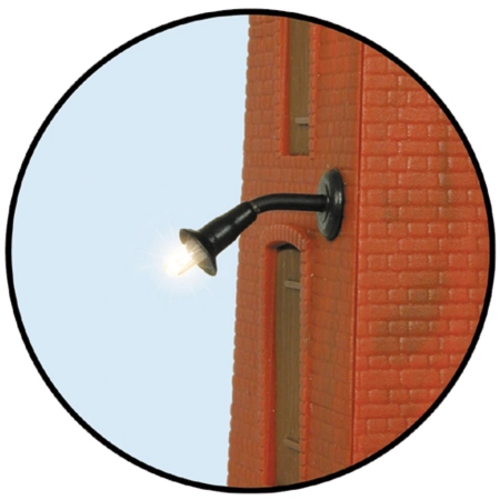 Viessmann 6442 - Latarnia naścienna, LED biały ciepły,
