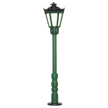 Viessmann 6072 - Latarnia parkowa zielona, Led białe ciepłe, 56 mm