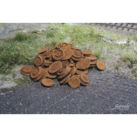 Juweela 21216 - Rolki kół zardzewiałe prawdziwą rdzą, 20g, 1:120, TT