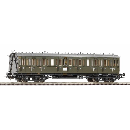 Piko 53332 - Wagon pasażerski C4, 3. klasa, DRG, Ep.II
