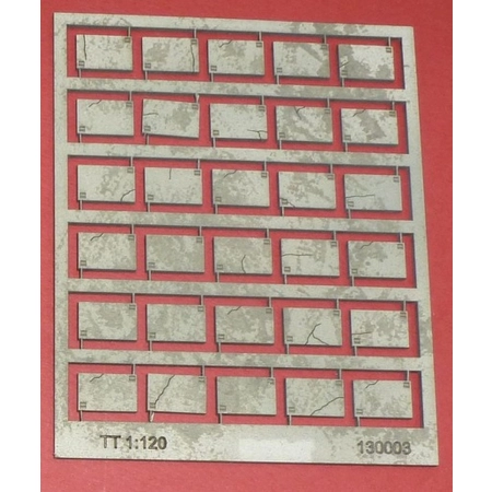 Igra 130003 - Płyty betonowe typ 3, szare, 20 szt., 1,3 x 8,2 x 12,5 mm każda