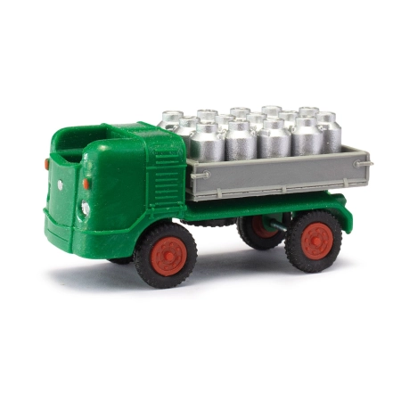 Busch 210009618 - Multicar M21 z kanistrami na mleko, zielony, 1956 r.