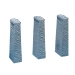Faller 120479 - 3 filary wiaduktowe. 48 x 32 x 180 mm.
