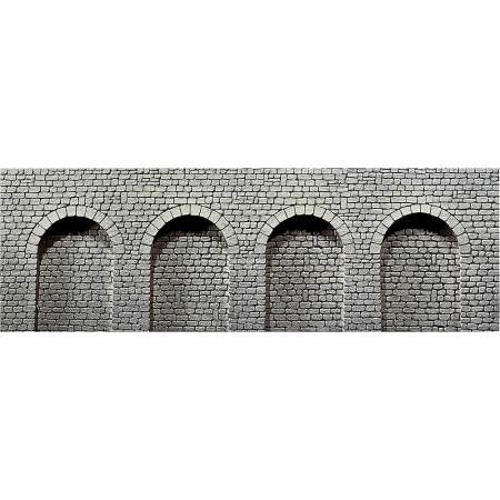 Faller 170838 - Panel dekoracyjny, arkady, kamień naturalny jesion, łuk okrągły, 37x12.5cm