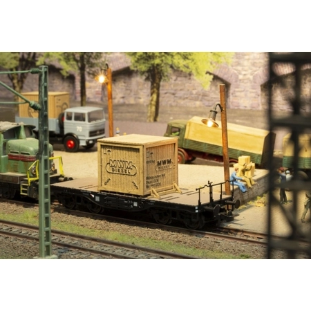Joswood 40196 - Mała skrzynia z ramą 'MWM Diesel', 2 sztuki, 33 x 32 x 30 mm