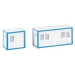 Faller 130132 - Kontenery biurowe/socjalne, 70 x 28 x 33 mm, - 35 x 28 x 33 mm