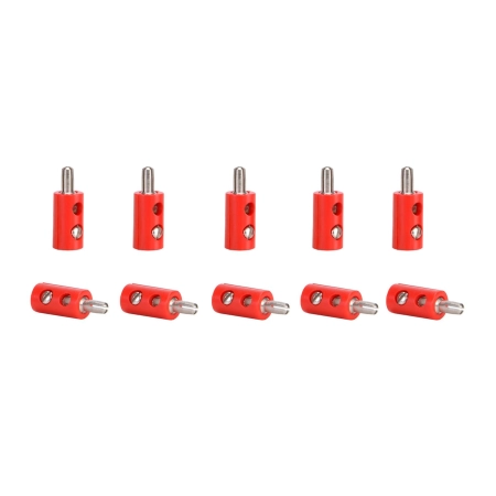Viessmann 6871 - 10 wtyków bananowych, czerwony