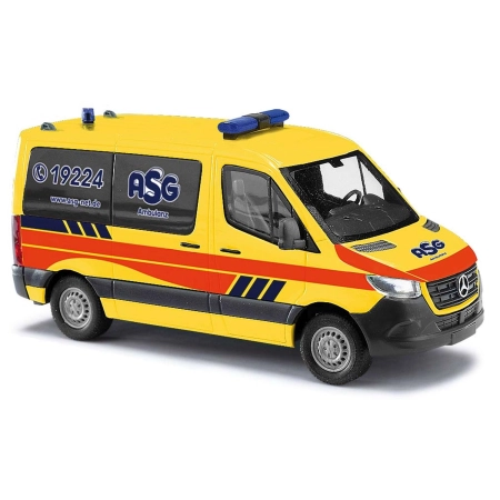 Busch 53457 - Mercedes-Benz Sprinter short ASG ambulans Hamburg, rok produkcji 2018