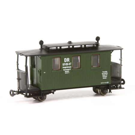 Technomodell 52206 - Wagon pasażerski z wyposażeniem lokalnym, DR, Ep.III, zielony