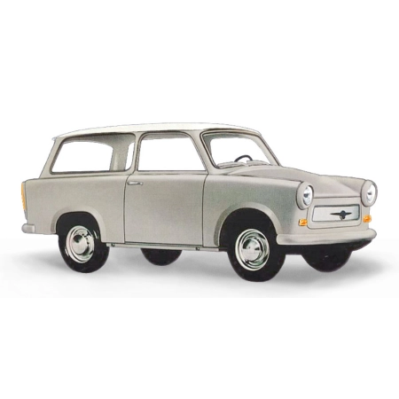 Busch 53206 - Trabant P601 kombi uniwersalny szary z białym dachem, 1966 r.