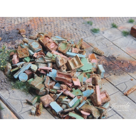 Juweela 28276 - Złom przemysłowy, kolorowy, zardzewiały, 25g, 1:87, H0