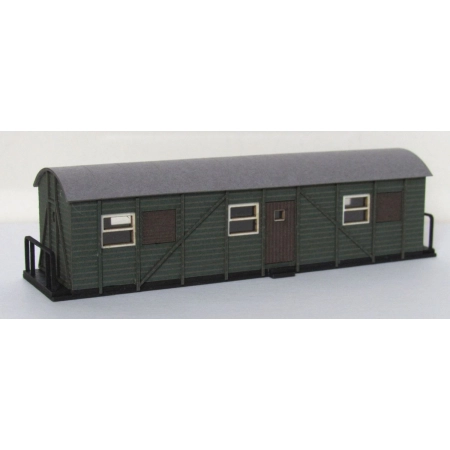 Laffont T701 - Zaparkowany wagon pasażerski, ciemnozielony