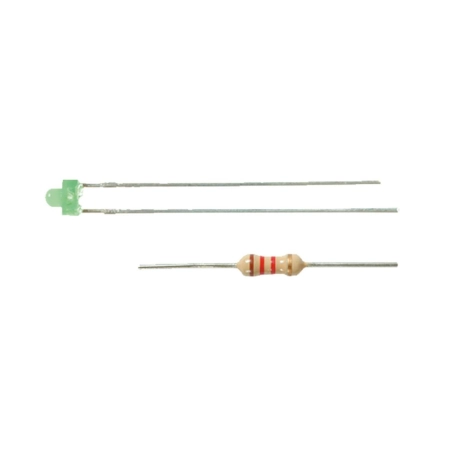 Viessmann 3554 - 3 zielone diody, z rezystorem, LED, D=1.8mm