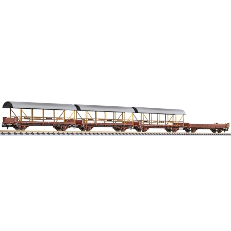 Liliput 260127 - Zestaw 4 wagonów transportowych, BLS, Ep.IV