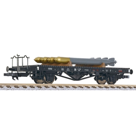 Liliput 235284 - Wagon platforma Omm z 4 torpedami, DRG, Ep.II